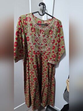 Shae Floral Kurta Dress (Anarkali) with Embroidery- New with Tags